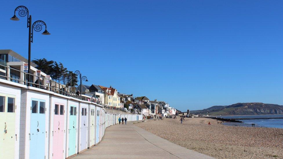 Lyme Regis beach huts