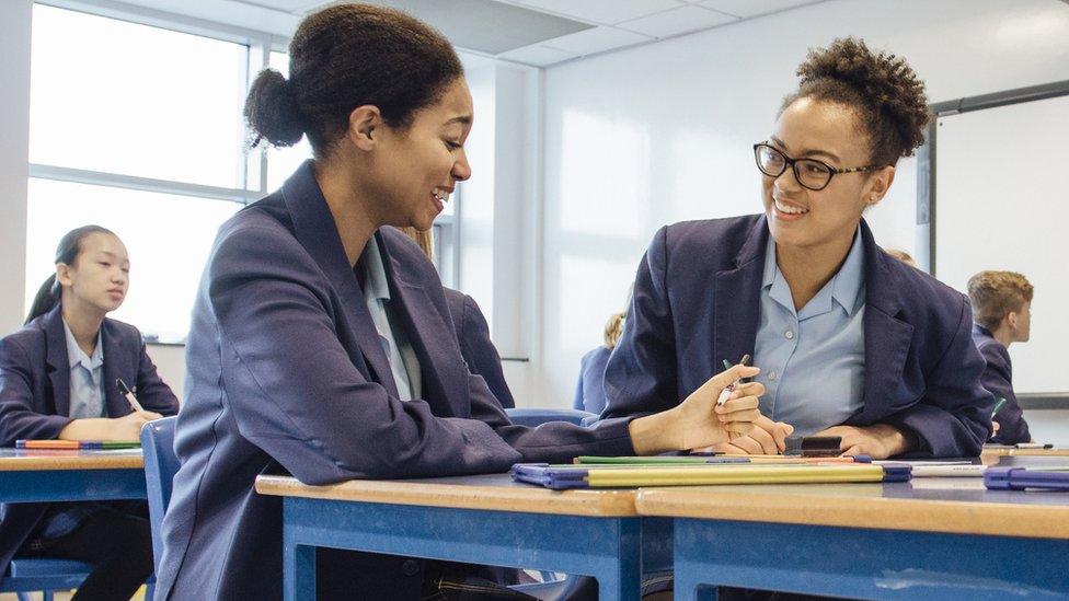 Students Working Together In Lesson