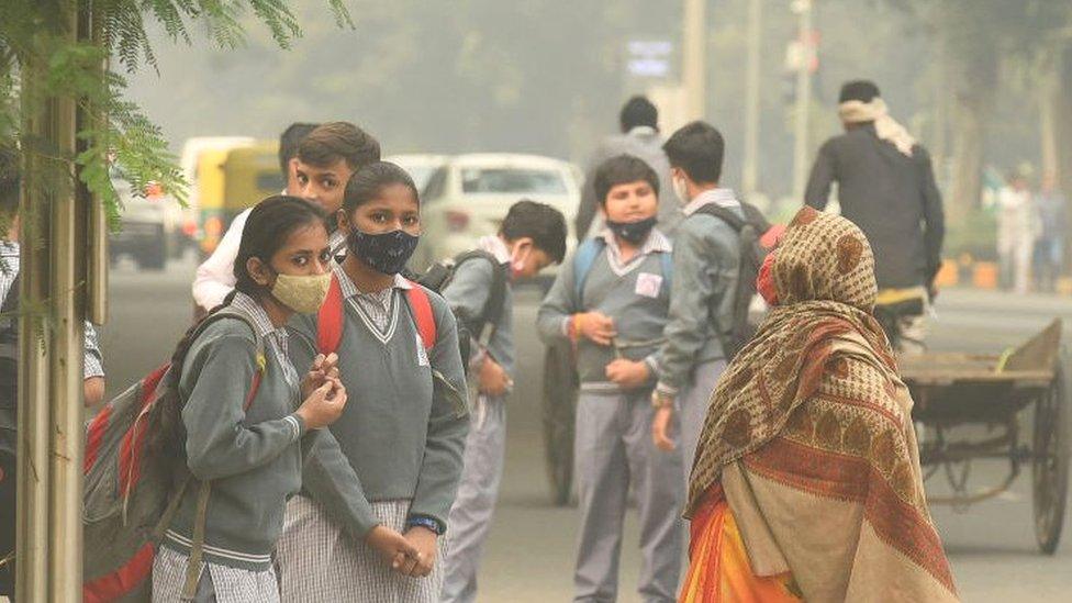 school children in Delhi