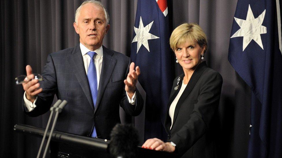 Julie Bishop and Malcolm Turnbull