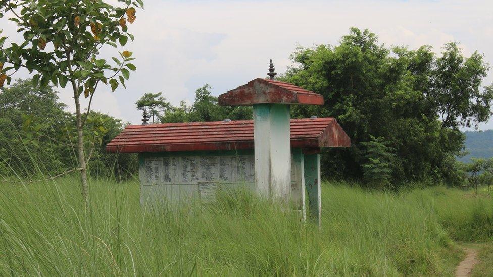 Badarmude in Madi Chitwan where a passenger bus was bombed by Maoist rebels in June 2005 killing 38 people and injuring 72