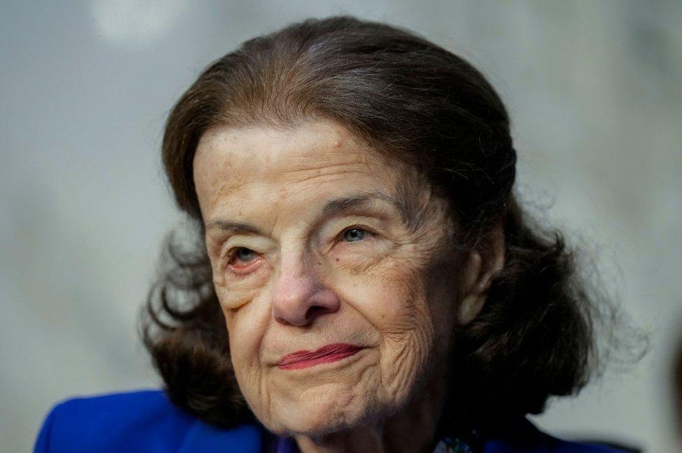 Senator Dianne Feinstein pictured in 2023