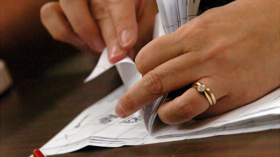 Votes being counted