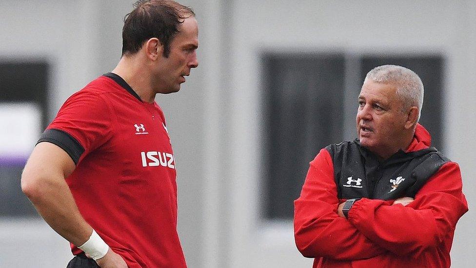 Warren Gatland ac Alun Wyn Jones