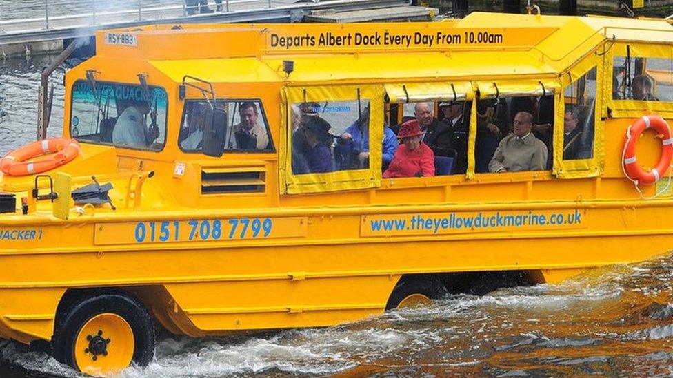 The Queen and Prince Philip at the Albert Dock, Liverpool 2012