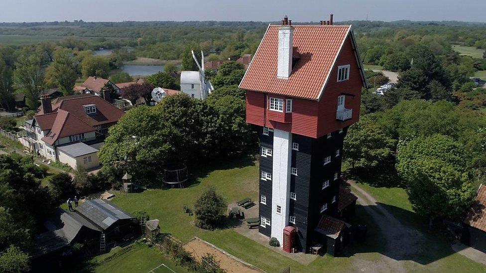 Aerial view of the House in the Clouds