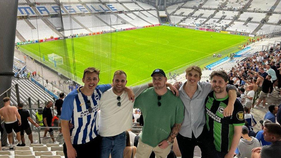 George Batchelor and friends in Marseille