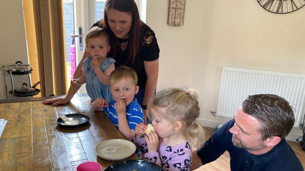 Fran and Adam with children