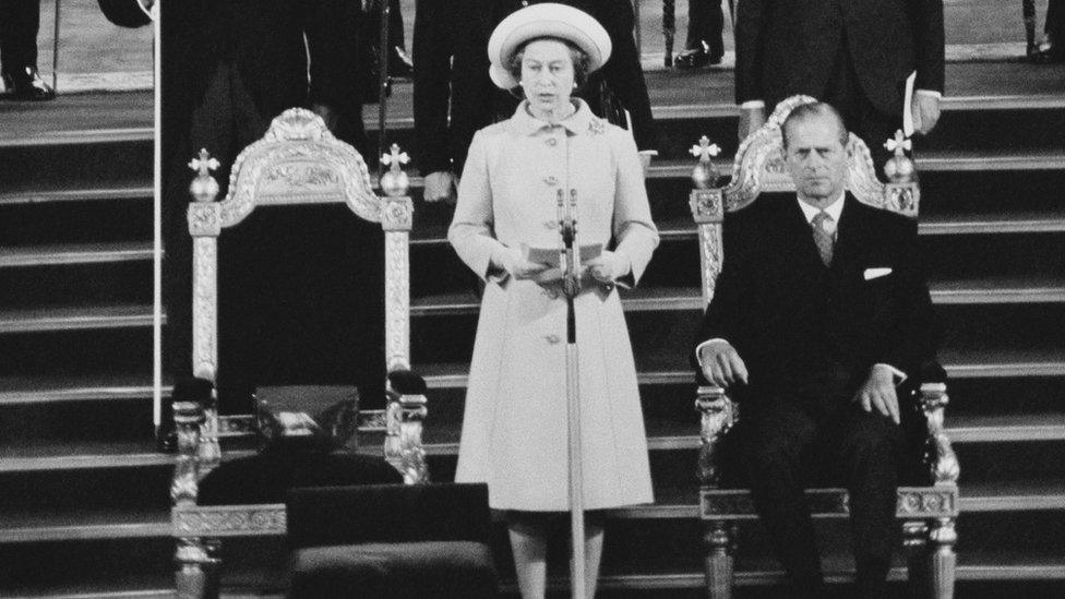 Queen Elizabeth's address to parliament in May 1977