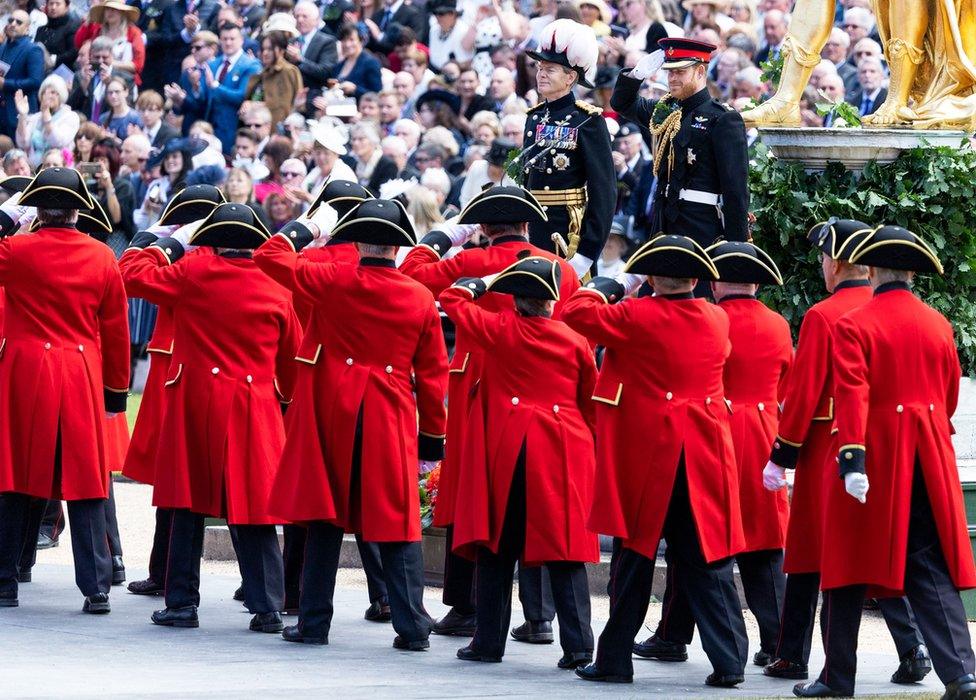 Prince Harry at Royal Hospital Chelsea in London