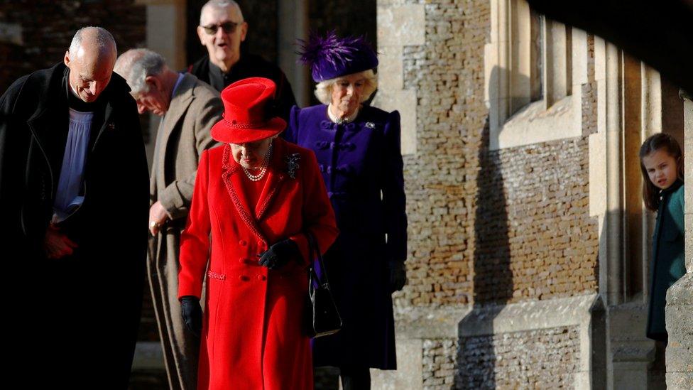 The Queen was not accompanied by her husband, Prince Philip