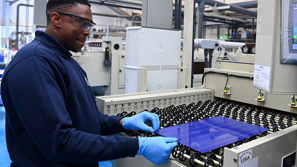 A worker at Ace's factory in Telford