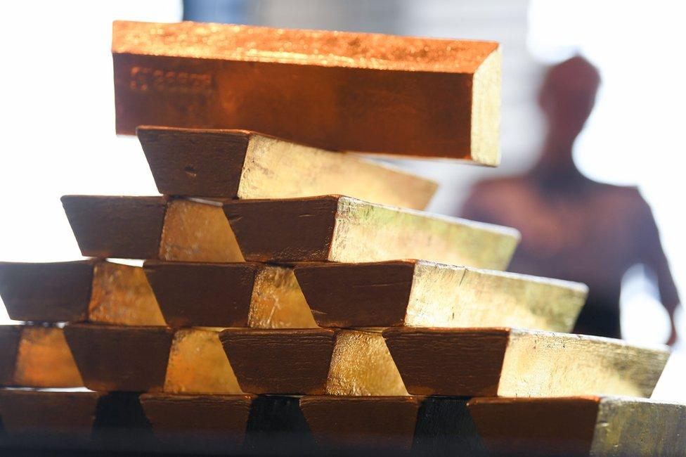 Gold bars at Germany's Bundesbank