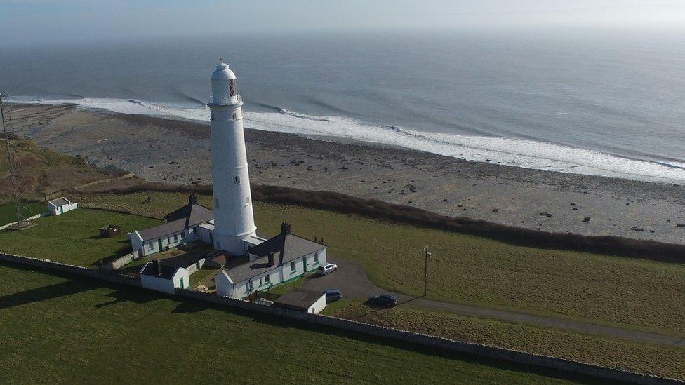 Nash Point lighthouse in south Wales