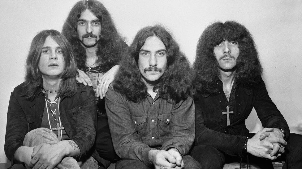 Ozzy Osbourne, Geezer Butler, Bill Ward and Tony Iommi in September 1970