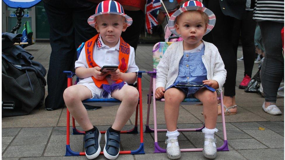 Leland and Olivia at the Belfast Twelfth parade