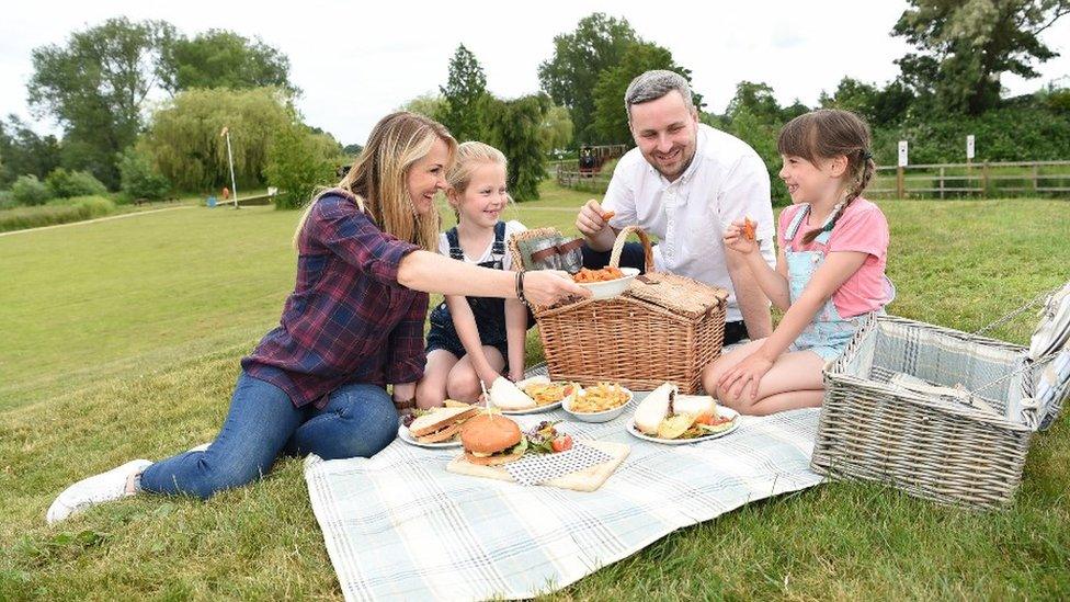 A family at Wicksteed Park