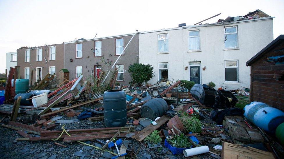 damage in Jersey after Storm Ciarán