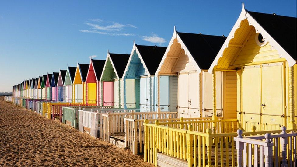 Mersea Island beach huts