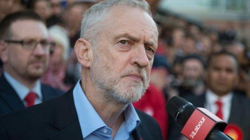 Jeremy Corbyn at a campaign rally on Friday