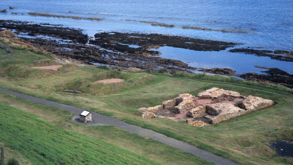 Salt pan remnants in St Monans