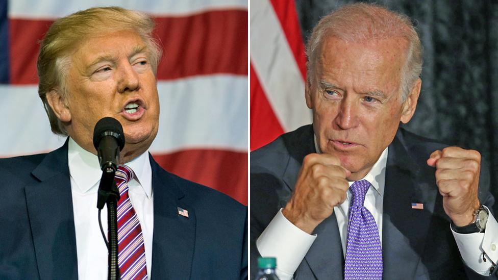 Republican presidential candidate Donald Trump and sitting Vice President Joe Biden