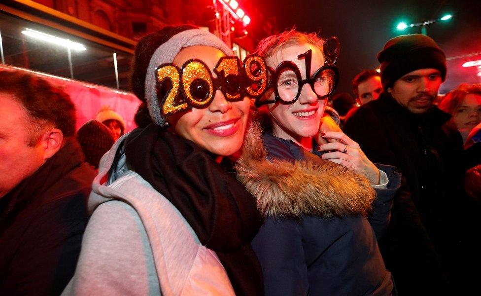 Revellers at Hogmanay Edinburgh