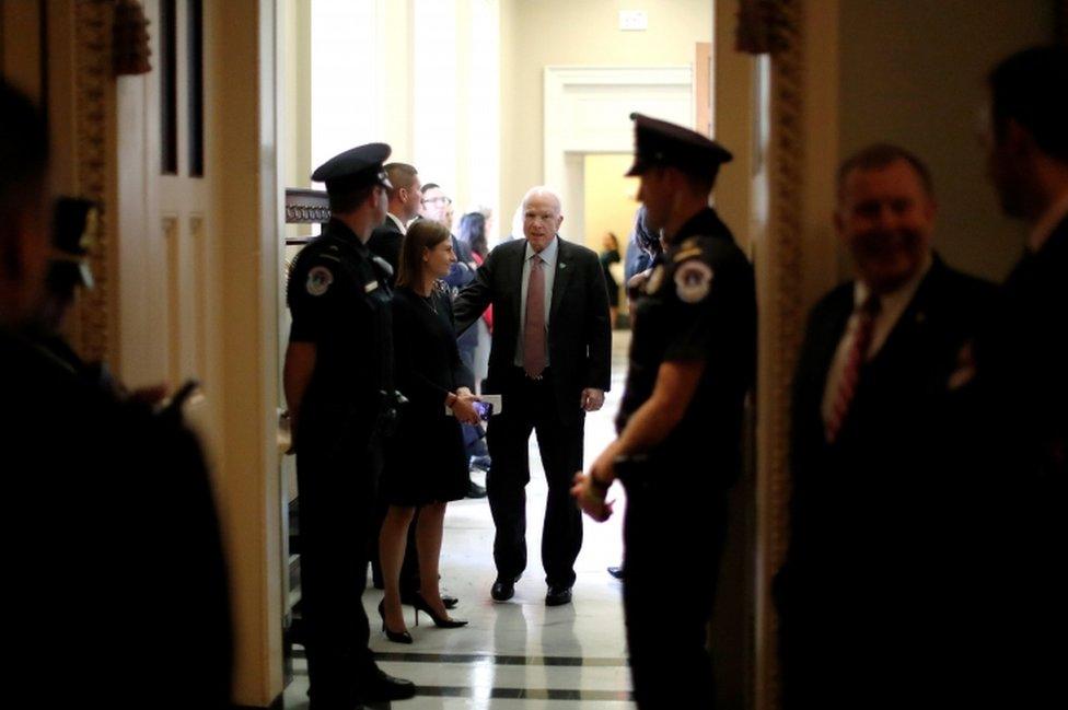 McCain in the halls of Congress