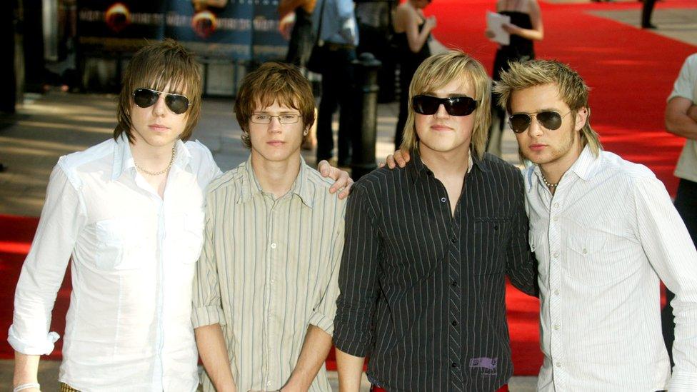 McFly at the War of the Worlds premiere in 2005