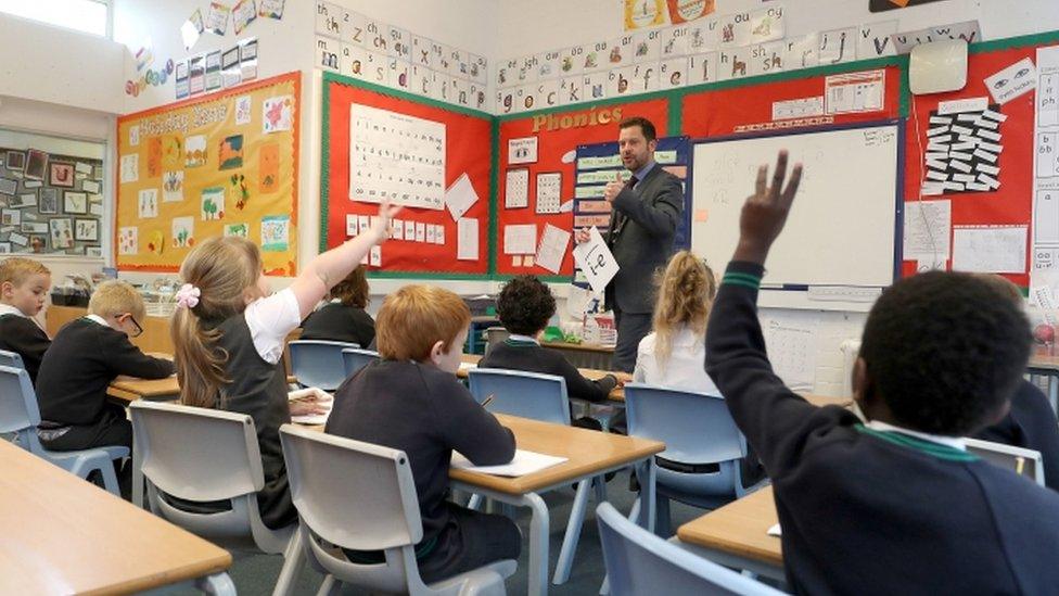 children in classroom