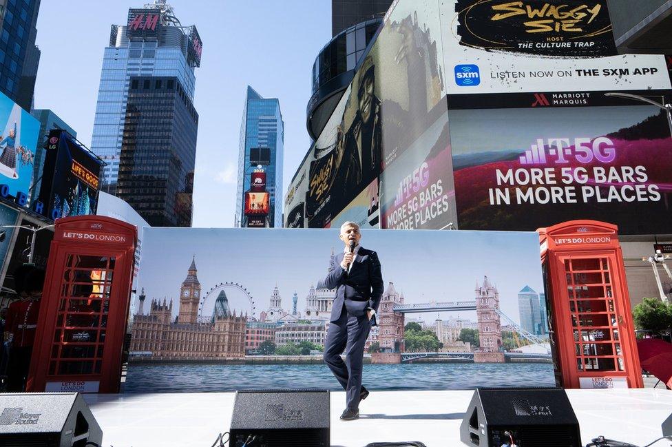 Mayor of London Sadiq Khan in New York City