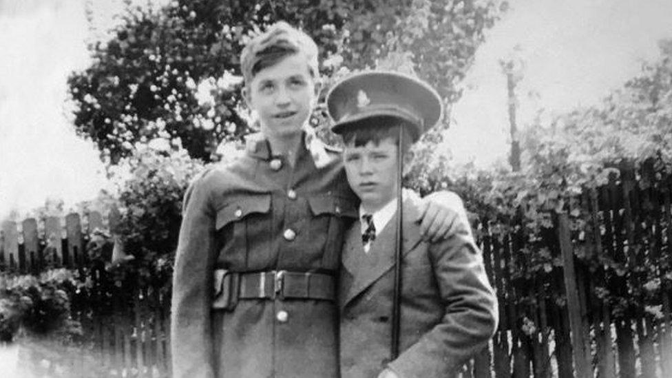 Tomos Stephens (left) with his brother Peter