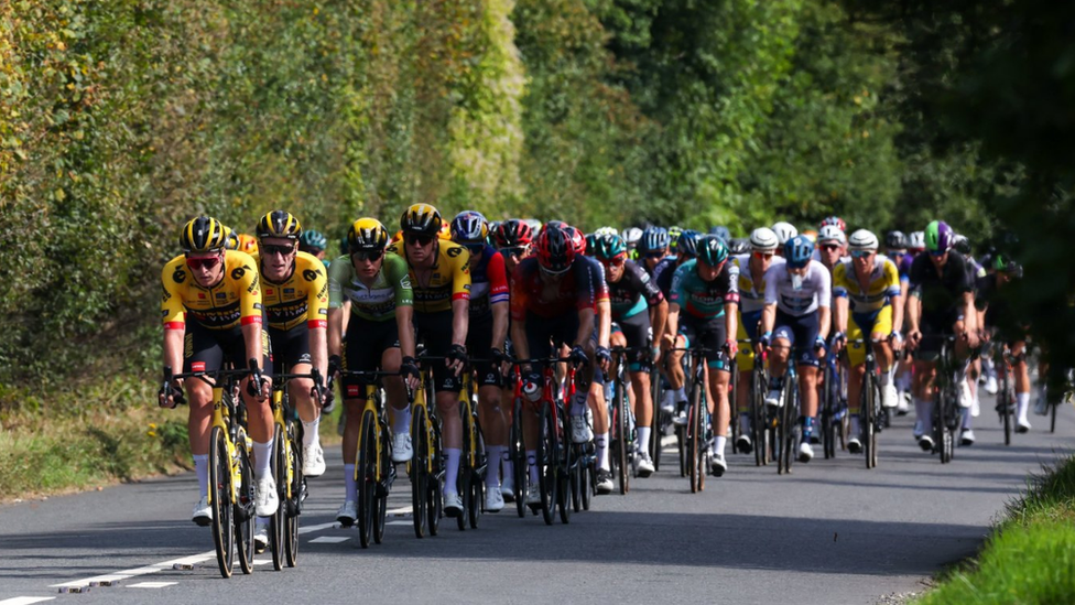 A group of cyclists