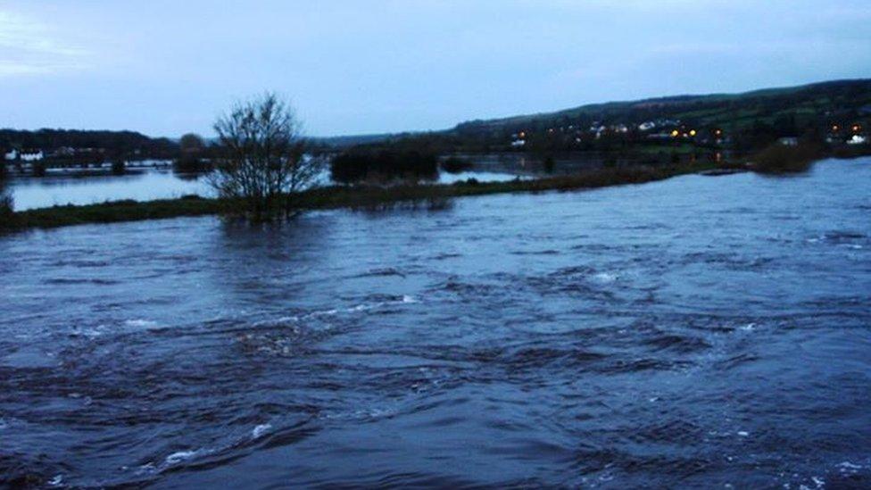 Foyle flows onto fields Strabane