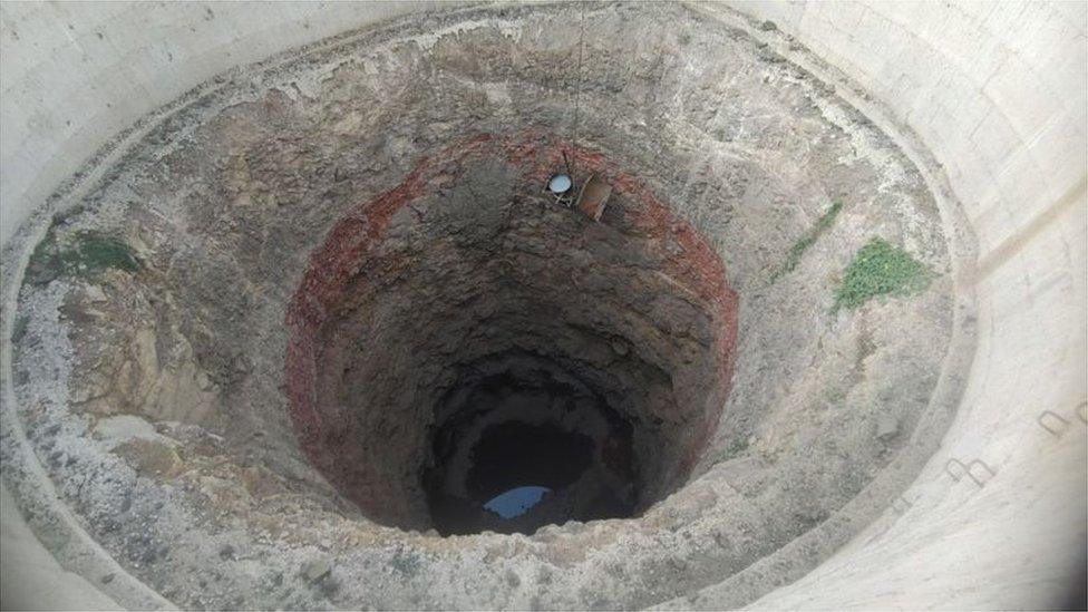 The well where Mr Guksey spent his days working without food and water