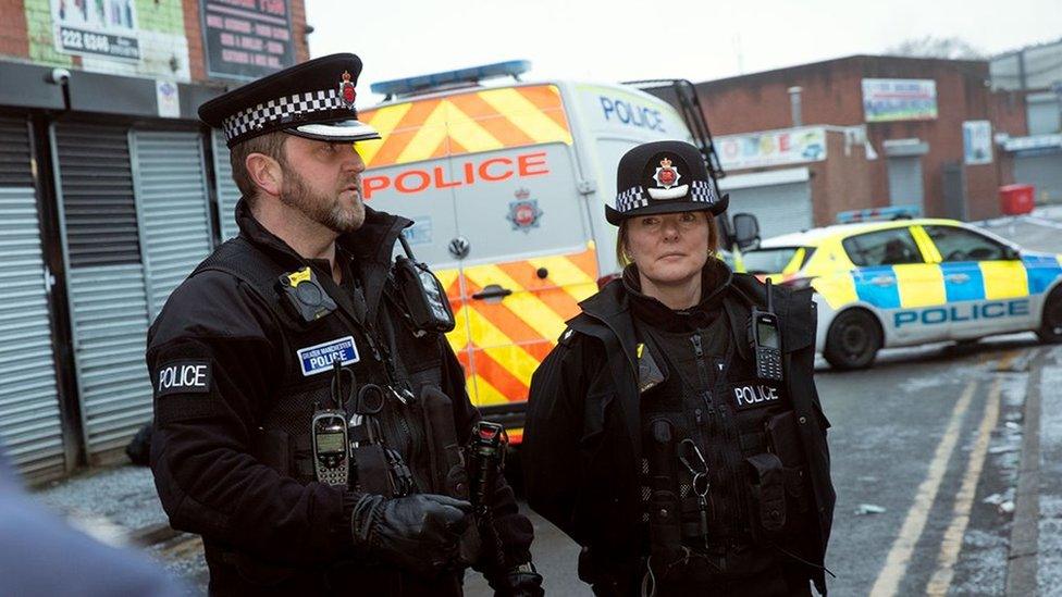 Police in Moulton Street, Manchester