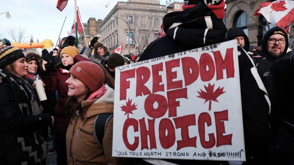 Protesters have been calling for an end to vaccination requirements and other public health measures