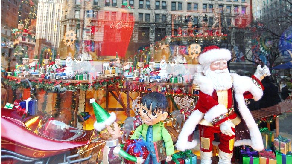 A Christmas shop window