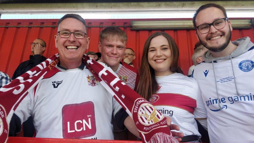 (l-r) Pete Johnson, Nathan Garrod, Harrie Aldrich and Tom Johnson