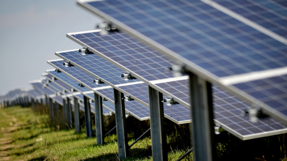 A solar farm in the UK