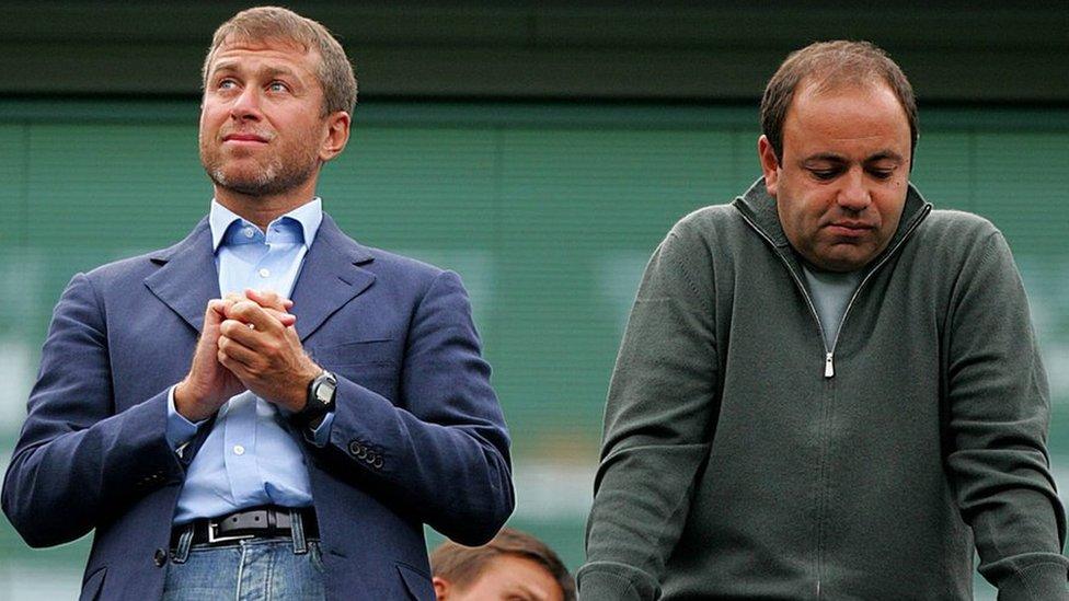 Roman Abramovich with Eugene Shvidler