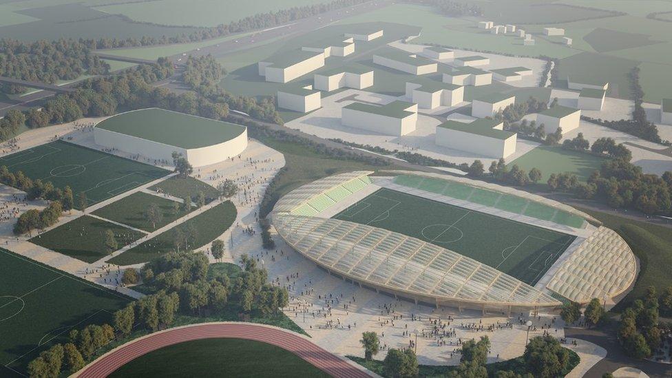 Glenn Howells Architects design for Forest Green Rovers' stadium