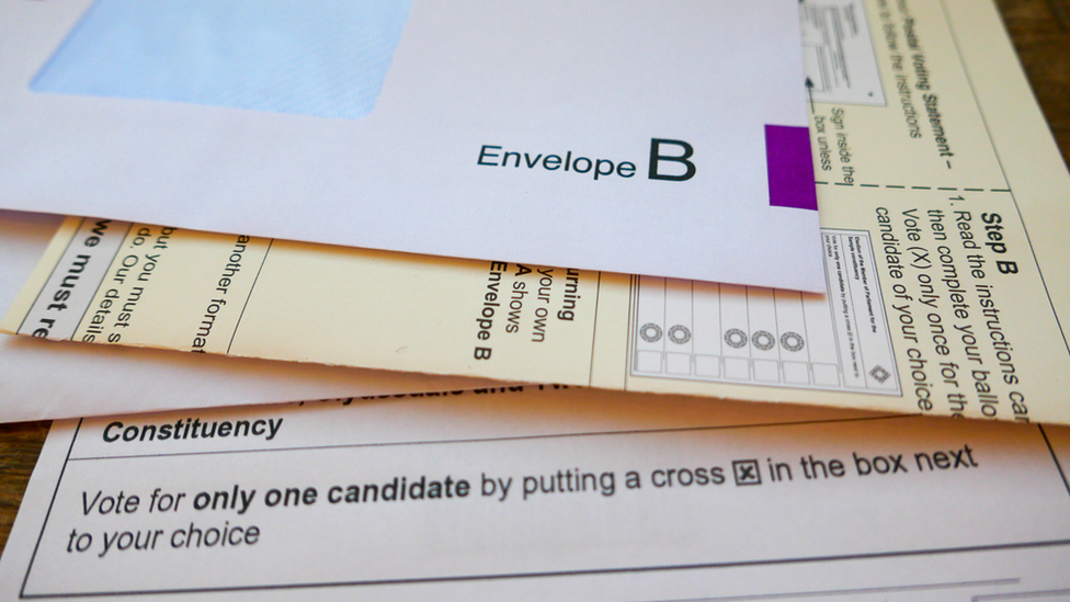 Postal ballot papers