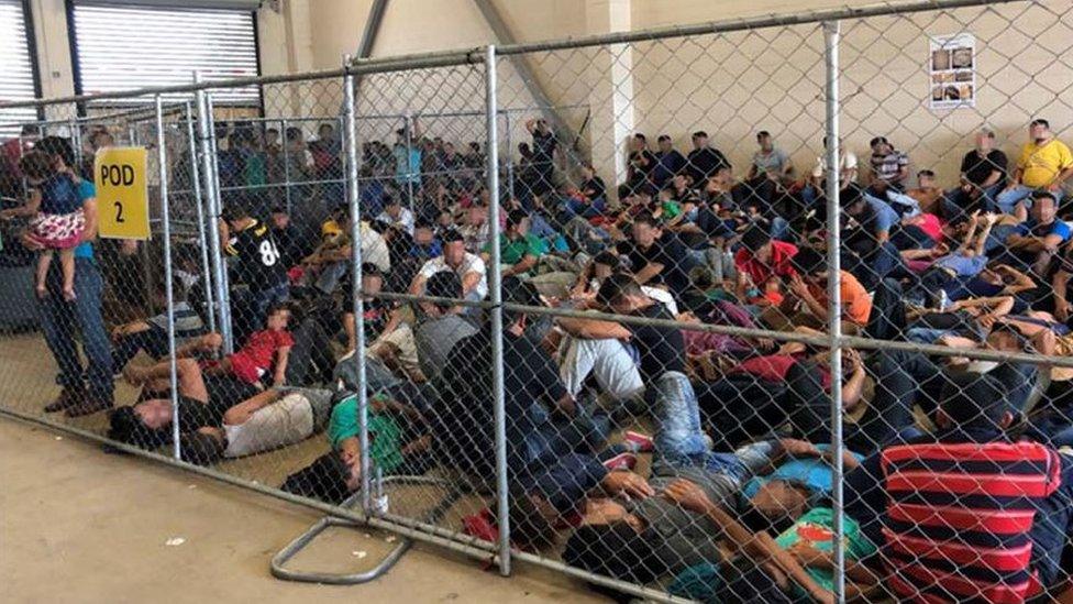 Overcrowding at a border facility in McAllen, Texas