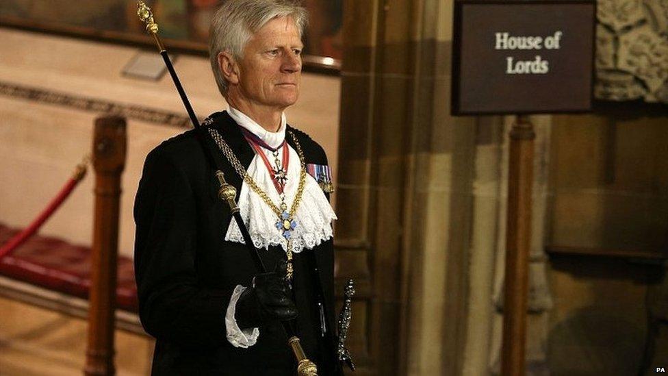 The outgoing Black Rod David Leakey