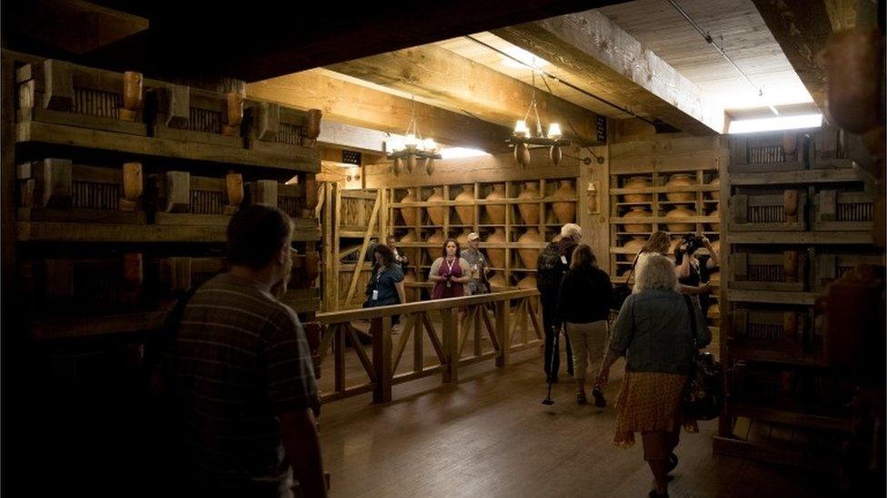 Patrons tour the interior of the Ark Encounter.