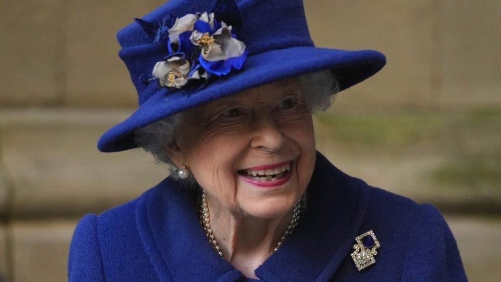 The Queen arriving at Westminster Abbey