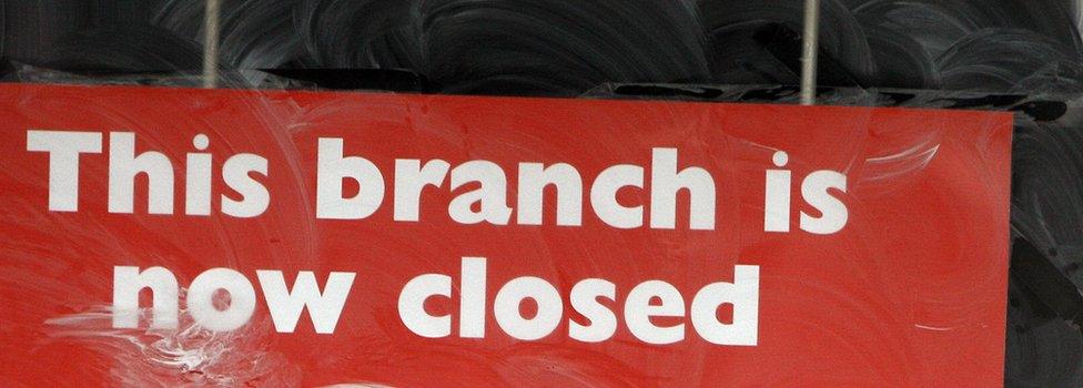 Closed bank branch