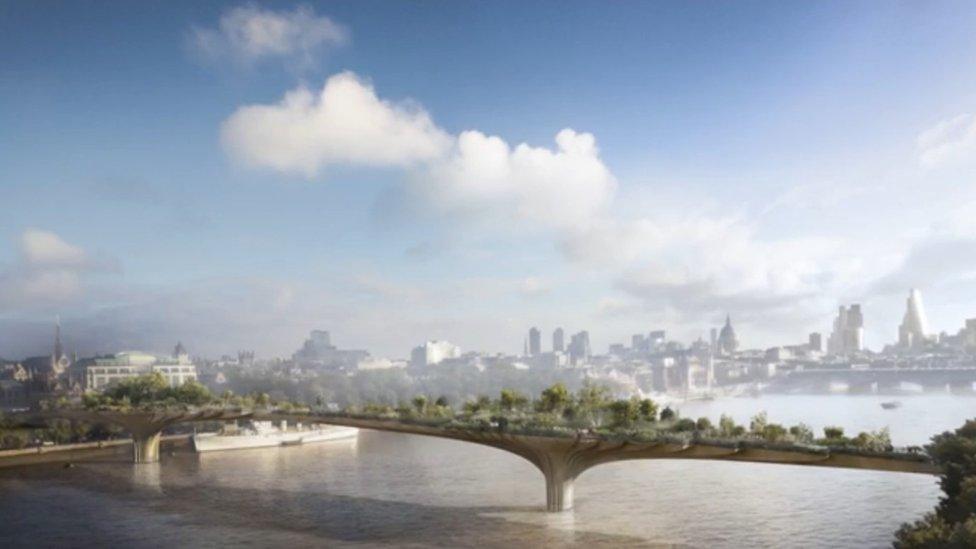 Artist's impression of the Garden Bridge