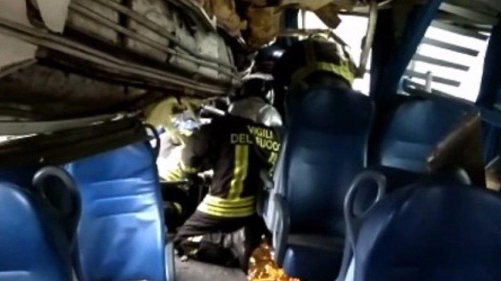 Rescuers work to free Milan passengers